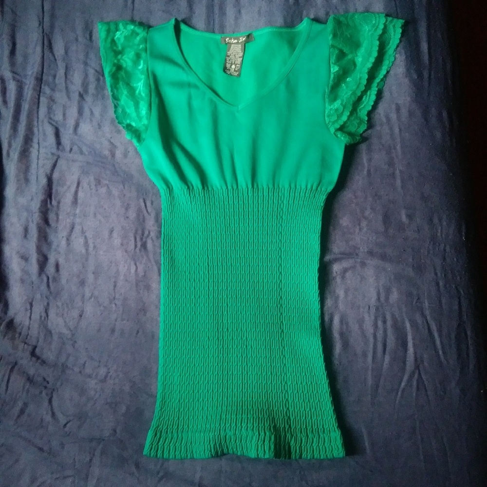 80s style Ruffle/Peplum Party Top